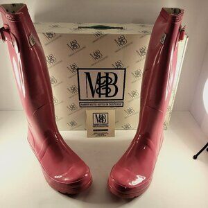 Moneysworth and Best M&B Glossy Pink Rubber Boots Size 7
